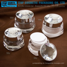 YJ-TA serie 30g 50g tarros de cosméticos envases Tarro poner crema de acrílico del diamante